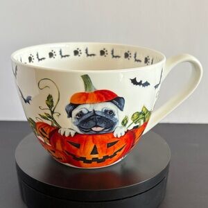 Portobello By Design Halloween Pumpkin Pug Mug Bone China England